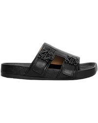 Loewe - Logo-Plaque Slip-On Sandals - Lyst