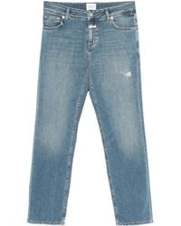 Closed - Distressed-Finished Straight Jeans - Lyst