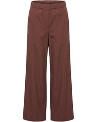 Patrizia Pepe - Straight-Leg Poplin Trousers - Lyst