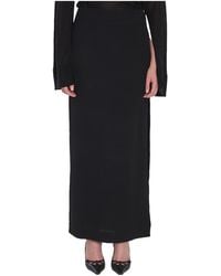 TOTEME - Totême Side Slit Slim Fit Midi Skirt - Lyst