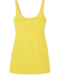 Emilia Wickstead - Beata Hammered-Crepe Mini Dress - Lyst