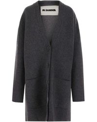 Jil Sander - V-Neck Button-Up Cardigan - Lyst