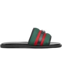 Gucci - Interlocking G Slide Sandals - Lyst