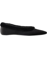 TOTEME - Velvet Ballet Flats - Lyst