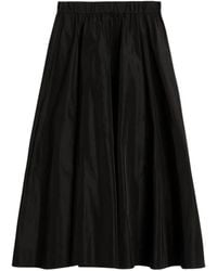 Aspesi - Pleated A-Line Midi Skirt - Lyst