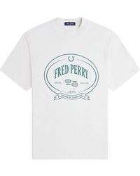 Fred Perry - Crewneck Shortsleeve Tshirt - Lyst