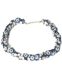 Miu Miu - Metal And Leather Necklace - Lyst