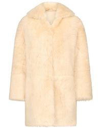 Loulou de Saison - Ruben Spread-Collar Lamb-Fur Coat - Lyst
