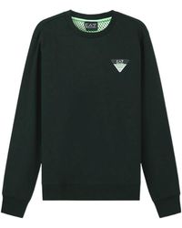EA7 - Round-Necked Logo Sweater - Lyst