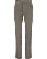 Brunello Cucinelli - Garment-Dyed Five-Pocket Trousers - Lyst