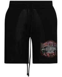Amiri - Elastic Waist Crochet Shorts - Lyst