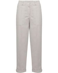 Peserico - Straight-Leg Cuffed Pants - Lyst