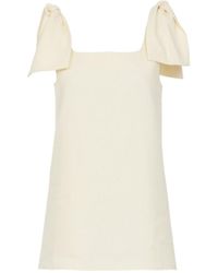 Chloé - Chloé Bow-Strapped Square-Neck Tank Top - Lyst