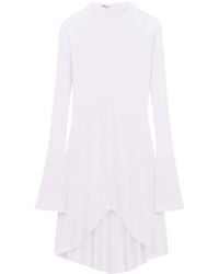 Courreges - High-Neck Long-Sleeve Midi Dress - Lyst