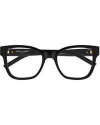 Saint Laurent - Eyewear Geometric Frame Logo-Plaque Glasses - Lyst