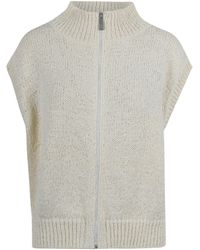 Herno - Laminar Zip High Collar Knitted Sweater - Lyst