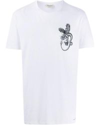 McQueen - T-Shirt With Round Neck And Short Sleeves - Lyst