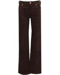 7 For All Mankind - Calie Straight Corduroy Pants - Lyst