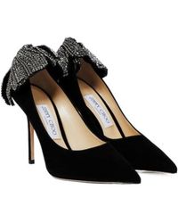 Jimmy Choo - Love 100 Embellished Suede Pumps - Lyst