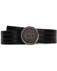 Dior - Homme Logo Plaque Buckled Belt - Lyst