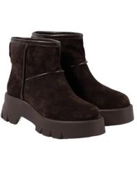 Gianvito Rossi - Dark Suede Ankle Boots - Lyst