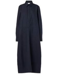 Jil Sander - Gathered Cotton Poplin Shirt Dress - Lyst