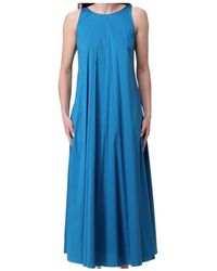 Max Mara - Round Neck Sleeveless Dress - Lyst