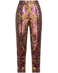 Dolce & Gabbana - Printed Casual Trousers - Lyst