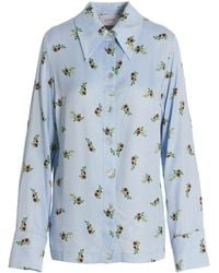 Sleeper - Blossom Floral-Print Satin Shirt - Lyst