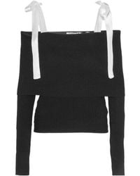 ROTATE BIRGER CHRISTENSEN - Off Shoulder Strap Knit Top - Lyst