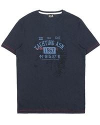 EA7 - Round-Necked Logo T-Shirt - Lyst