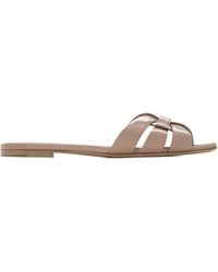 Saint Laurent - Tribute Slip-On Mules - Lyst