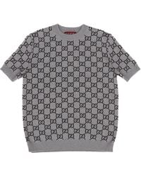Gucci - Reversible Gg Wool Jacquard Top - Lyst
