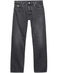 Prada - Mid-Rise Denim Jeans - Lyst