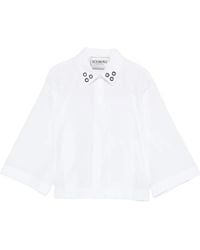 Iceberg - Eyelet-Detail Shirt - Lyst