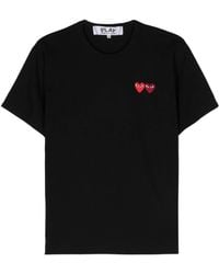 COMME DES GARÇONS PLAY - Comme Des Garçons Play Double Heart Crewneck T-Shirt - Lyst