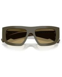 Prada - Eyewear Triangle Logo Geometric Frame Sunglasses - Lyst