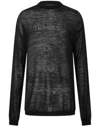 Rick Owens - Temple Sheer Sweat Crew Neck Jumper - Lyst