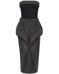 Maison Margiela - Wool Bustier Dress - Lyst