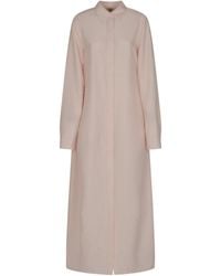 TOTEME - Totême Long-Sleeved Slit-Detailed Maxi Dress - Lyst