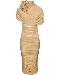 Magda Butrym - Draped Cape-Effect Midi Dress - Lyst