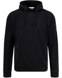 Stone Island - Logo Patch Drawstring Hoodie - Lyst