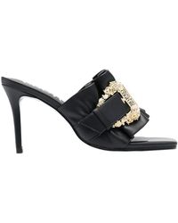 Versace Jeans Couture - Ruffle Buckle-Detail 95Mm Sandals - Lyst