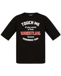DSquared² - Slogan-Print Cotton T-Shirt - Lyst
