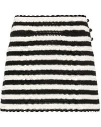 Celine - Striped Mini Skirt - Lyst
