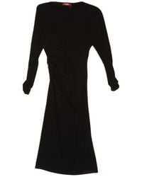 Max Mara - Studio Salvo Ruched Detailed Midi Dress - Lyst