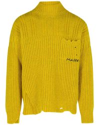 Marni - Distressed Long-Sleeved Jumper - Lyst