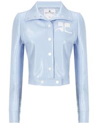Courreges - Logo-Patch Press-Stud Jacket - Lyst