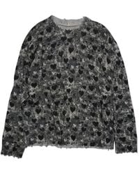 R13 - Printed Boyfriend Long-Sleeved Sweater - Lyst