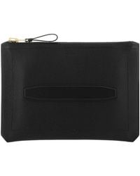 Tom Ford - Logo Embossed Zipped Clutch Bag - Lyst